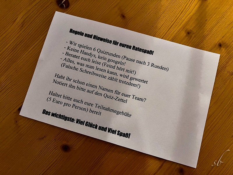 Kleines Regelwerk... und dann los! Foto: Kleines Regelwerk... und dann los!