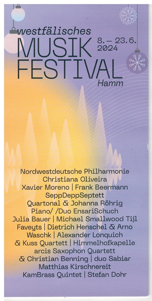 Flyer „Westfälisches Musikfestival 2024“ Foto: Flyer „Westfälisches Musikfestival 2024“