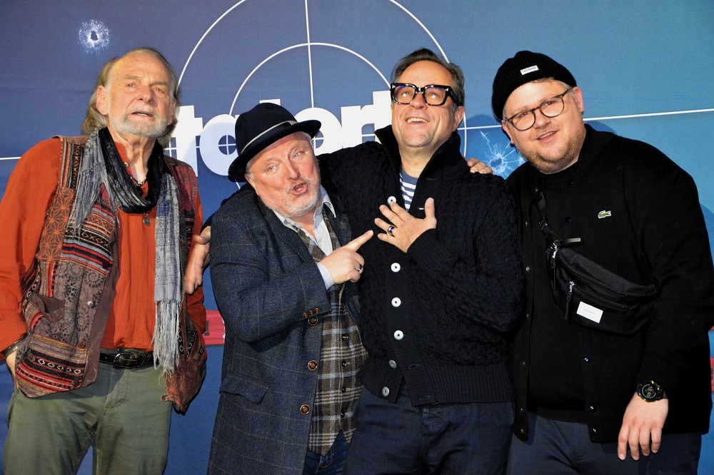 (v.l.) Claus Clausnitzer, Axel Prahl, Jan Josef Liefers, Björn Meyer Foto: (v.l.) Claus Clausnitzer, Axel Prahl, Jan Josef Liefers, Björn Meyer