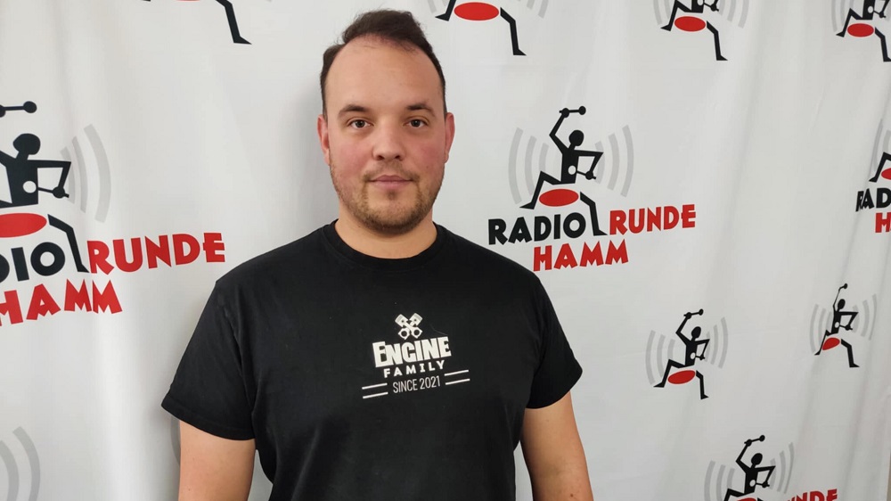 Foto: Philippe Harig zu Gast am „Stammtisch“ der Radio Runde Hamm