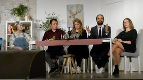 Foto: Das Ensemble des Abends auf einen Blick.