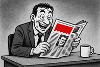 Grafik: Satiressum – Satire. Scharf. Subversiv. - Weil die Realität schon Satire genug ist.
