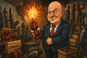 Grafik: Sprengstoff? Ach, das ist nur mein politisches Feuerwerk! – Ein exklusiver Hausbesuch bei AfD-Mann Steinbeck