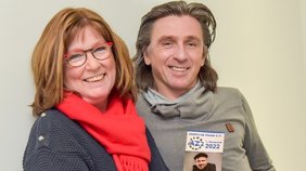 Foto: Jutta Blossey und  Steff Aperdannier (Foto: Henrik Wiemer, Hans Blossey für Jazzclub Hamm e.V.)