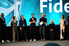 Foto: Talkrunde mit Julia Schöning (3. v.r.) nach dem Film im Kinosaal 5 