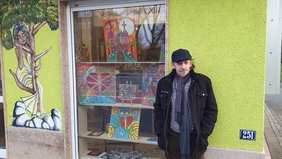 Foto: Detlef Kehr stellt aktuell im "Büdchen" aus.